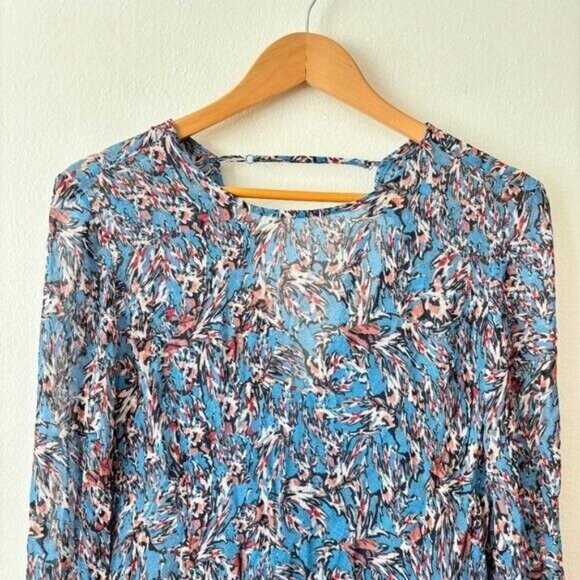 IRO Sunlight Ruffle Trimmed Printed Georgette Midi Dress - Picture 7 of 12